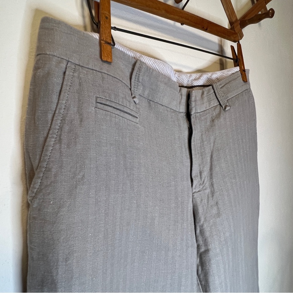 GAP Hip Slung fit Light Linen Khaki Beige Pants - Picture 7 of 16